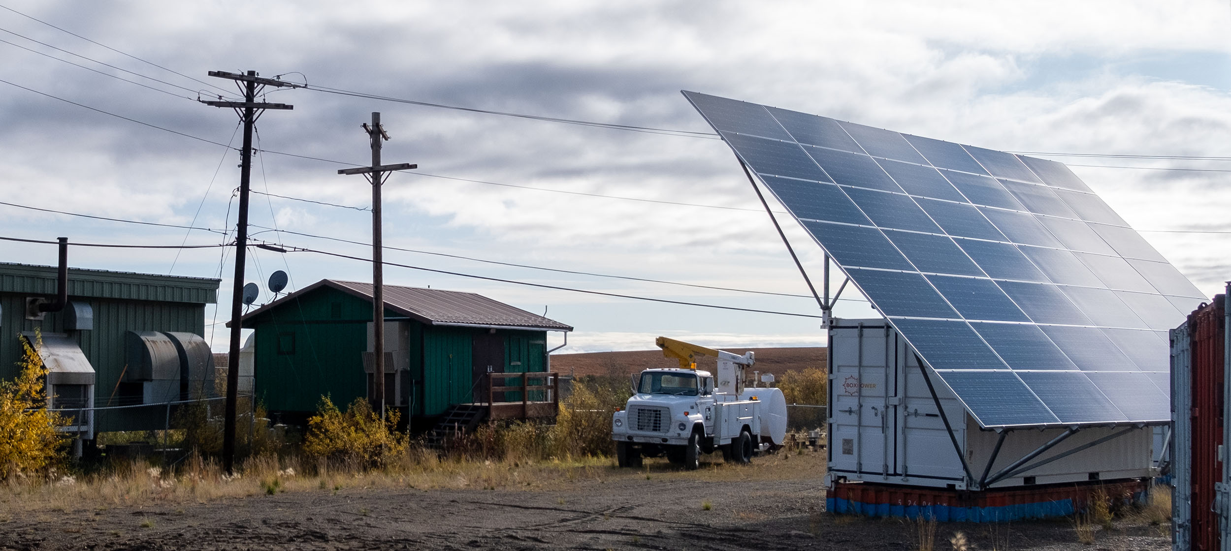 Solar in Alaska Village on conex